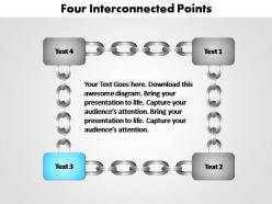 Four interconnected points editable powerpoint slides templates
