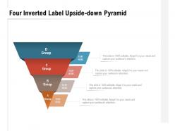 Four inverted label upside down pyramid