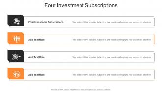 Four Investment Subscriptions In Powerpoint And Google Slides Cpb