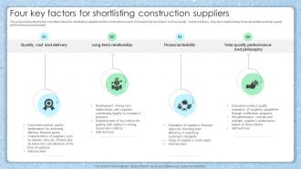 Four Key Factors For Shortlisting Construction Suppliers
