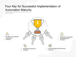 Four key for successful implementation of automation maturity