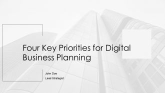 Four Key Priorities For Digital Business Planning PPT Presentation AT