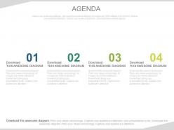 Four key steps for business agenda powerpoint slides