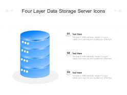Four layer data storage server icons