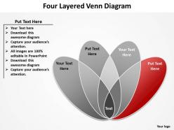 Four layered venn diagram rose petals powerpoint diagram templates graphics 712