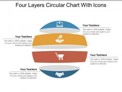Four layers circular chart with icons