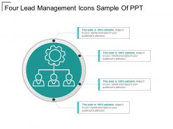 Four lead management icons sample of ppt