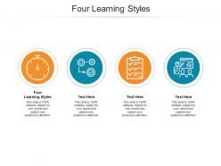 Four learning styles ppt powerpoint presentation icon portfolio cpb