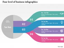 Four level of business infographics flat powerpoint design