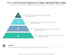 Four level pyramid diagrams for deep learning project ideas infographic template