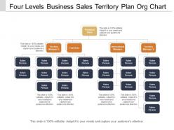 Four Levels Business Sales Territory Plan Org Chart