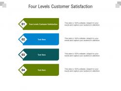 Four levels customer satisfaction ppt powerpoint presentation summary portrait cpb