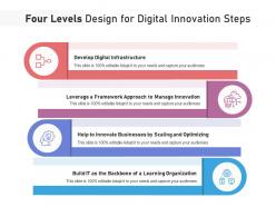 Four levels design for digital innovation steps