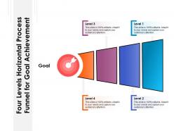 Four Levels Horizontal Process Funnel For Goal Achievement