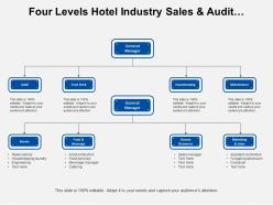 Four levels hotel industry sales and audit functions org chart