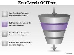 Four levels of filter ppt slides presentation diagrams templates