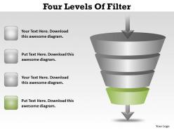 Four levels of filter ppt slides presentation diagrams templates