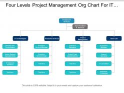 Four levels project management org chart for it company