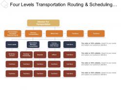 Four Levels Transportation Routing And Scheduling Org Chart
