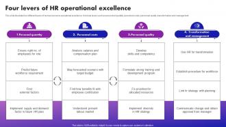 Four Levers Of HR Operational Excellence