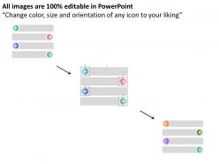 Four linear chart data representation flat powerpoint design
