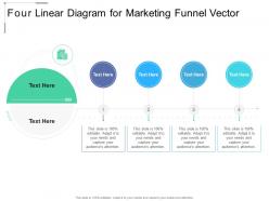 Four linear diagram for marketing funnel vector infographic template