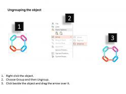 Four links of chain diagram flat powerpoint design
