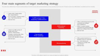 Four Main Segments Of Target Marketing Mix Strategies For Product MKT SS V