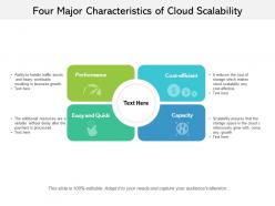 Four major characteristics of cloud scalability