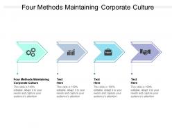 Four methods maintaining corporate culture ppt powerpoint presentation model cpb