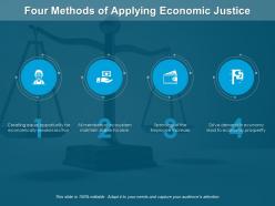 Four methods of applying economic justice