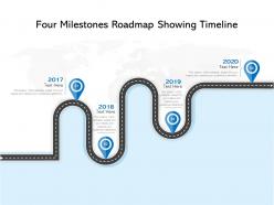 Four Milestones Roadmap Showing Timeline