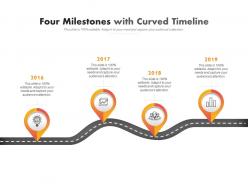 Four Milestones With Curved Timeline