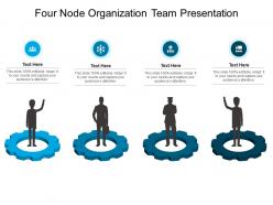Four node organization team presentation infographic template
