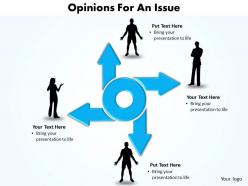 four opinions for an issue arrows pointing in directions powerpoint diagram templates graphics 712