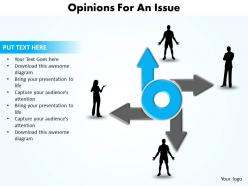 Four opinions for an issue arrows pointing in directions powerpoint diagram templates graphics 712