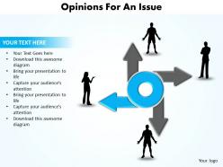 Four opinions for an issue arrows pointing in directions powerpoint diagram templates graphics 712
