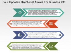 Four opposite directional arrows for business info flat powerpoint design