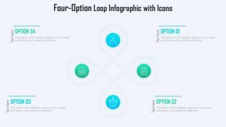 Four Option Loop Infographic With Icons Infographic Powerpoint Template