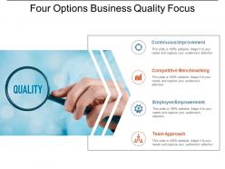 Four options business quality focus