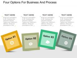 Four Options For Business And Process Flat Powerpoint Design