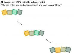 Four options for business and process flat powerpoint design