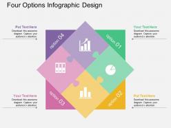 Four Options Infographic Design Flat Powerpoint Desgin
