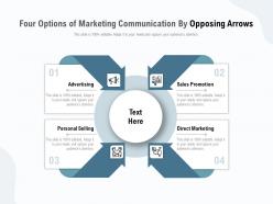 Four Options Of Marketing Communication By Opposing Arrows
