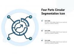 Four parts circular segmentation icon