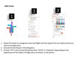 Four pencil arrows data representation flat powerpoint design