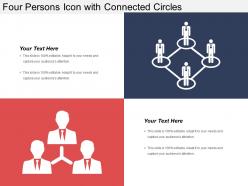 Four persons icon with connected circles