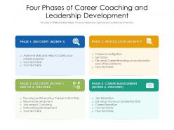 Four phases of career coaching and leadership development