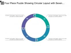 Four piece puzzle showing circular layout with seven categories of icon option4