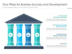 Four Pillars For Business Success And Development